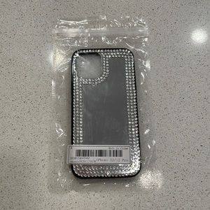 Silver gemmed mirror iPhone 12/12 pro phone case